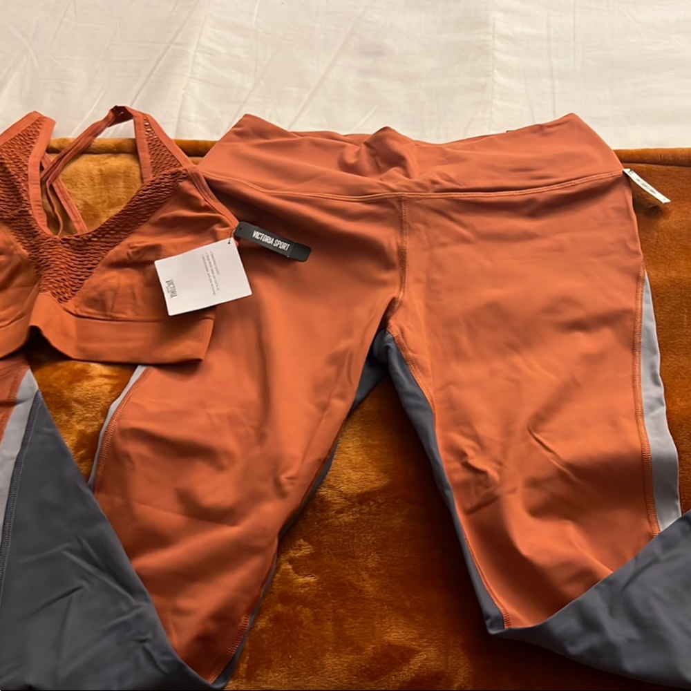 Orange and Gray Women's Jumpsuit